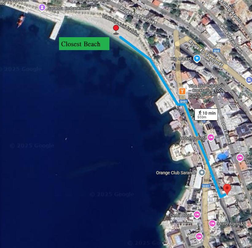 Cozy Sea View Apartment K4 Sarande Bagian luar foto